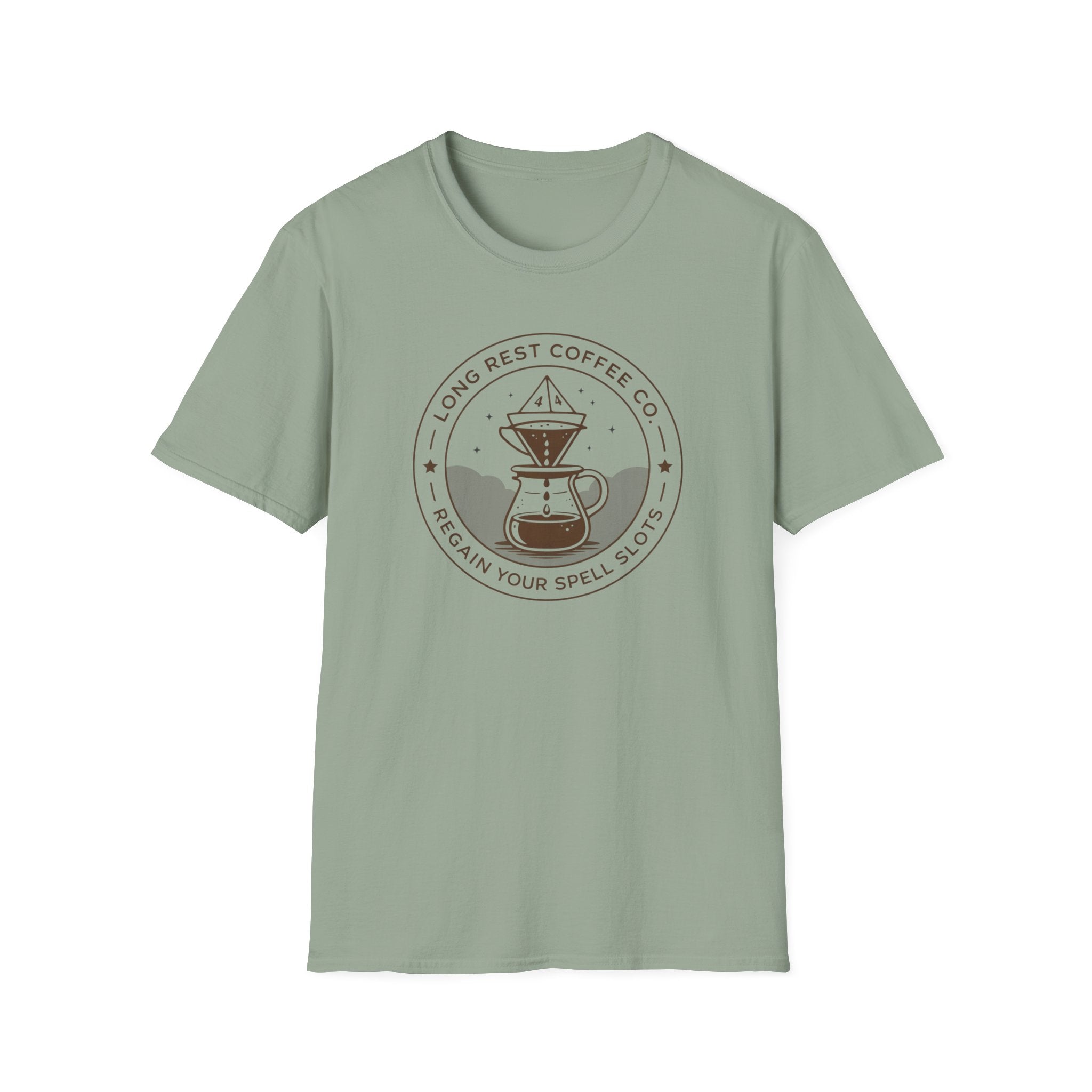 Long Rest Coffee T-Shirt — Line Art