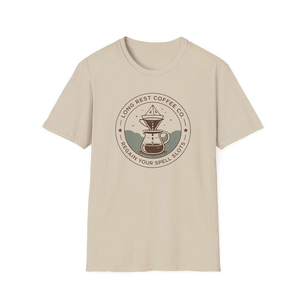 Long Rest Coffee T-Shirt — Line Art