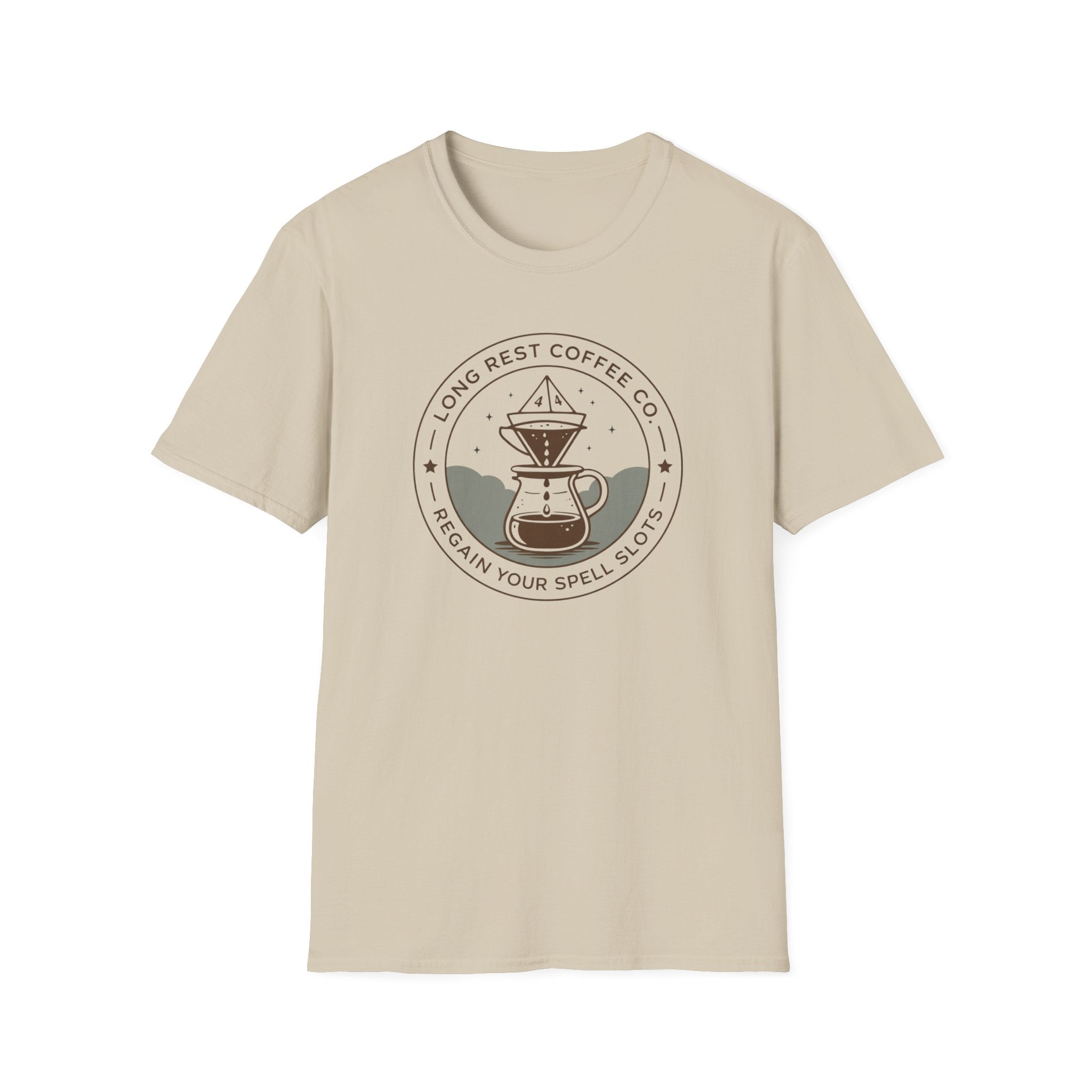 Long Rest Coffee T-Shirt — Line Art