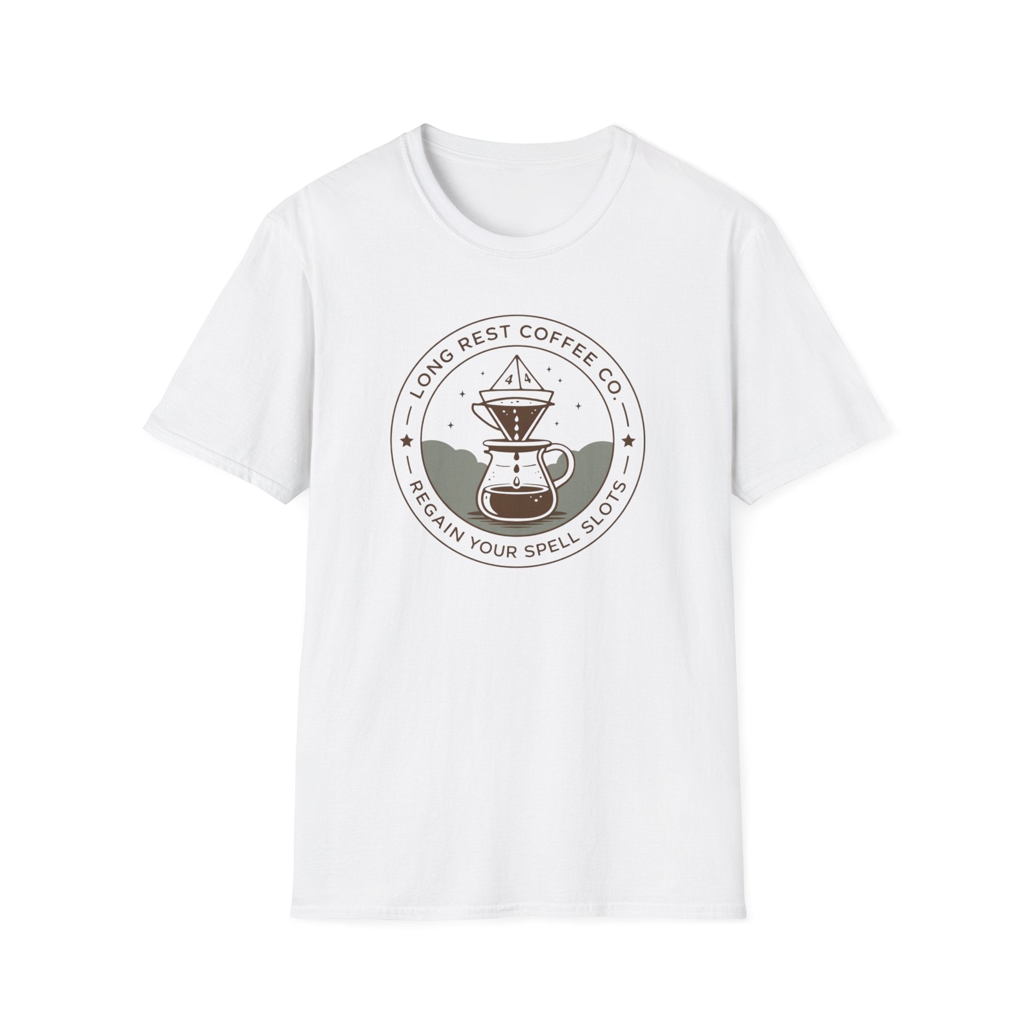 Long Rest Coffee T-Shirt — Line Art