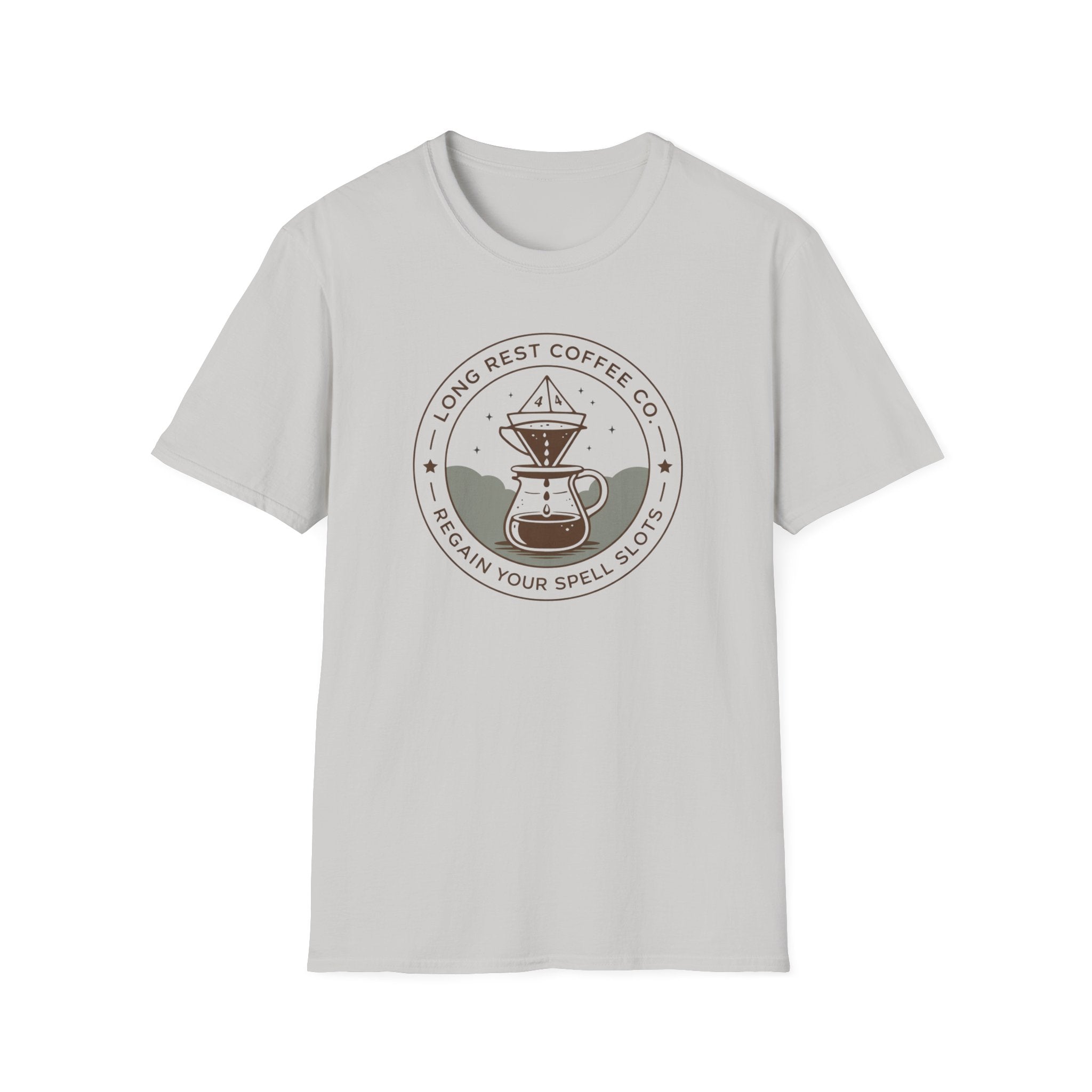 Long Rest Coffee T-Shirt — Line Art