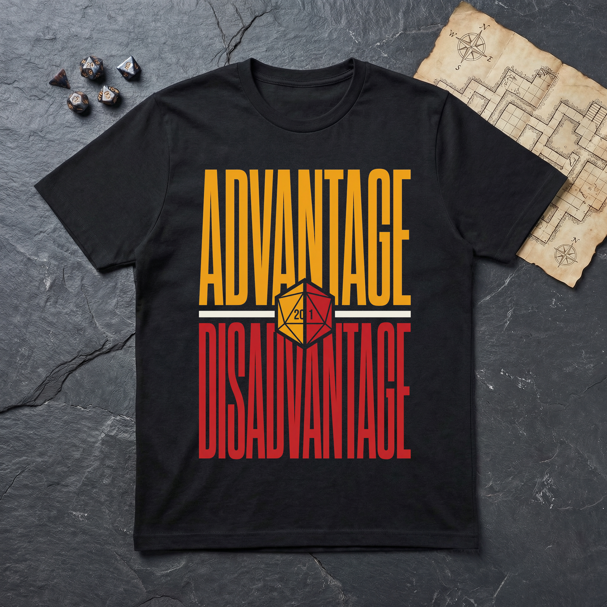 Advantage / Disadvantage T-Shirt — Black