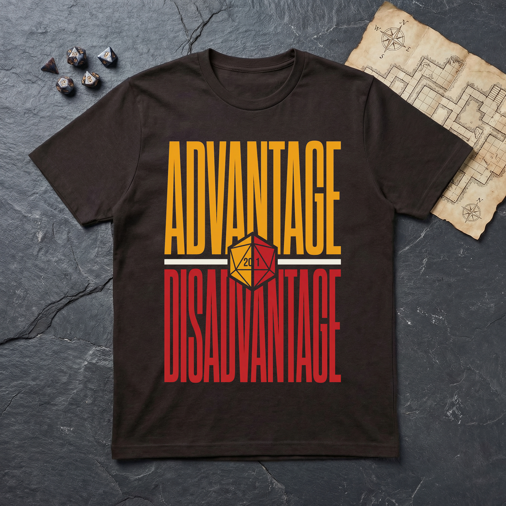 Advantage / Disadvantage T-Shirt — Dark Chocolate