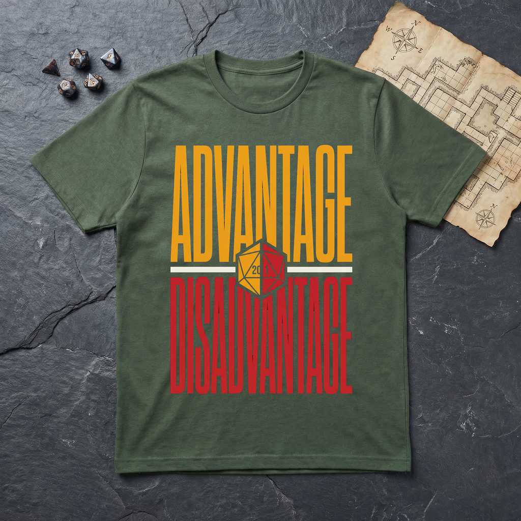 Advantage / Disadvantage T-Shirt — Military Green