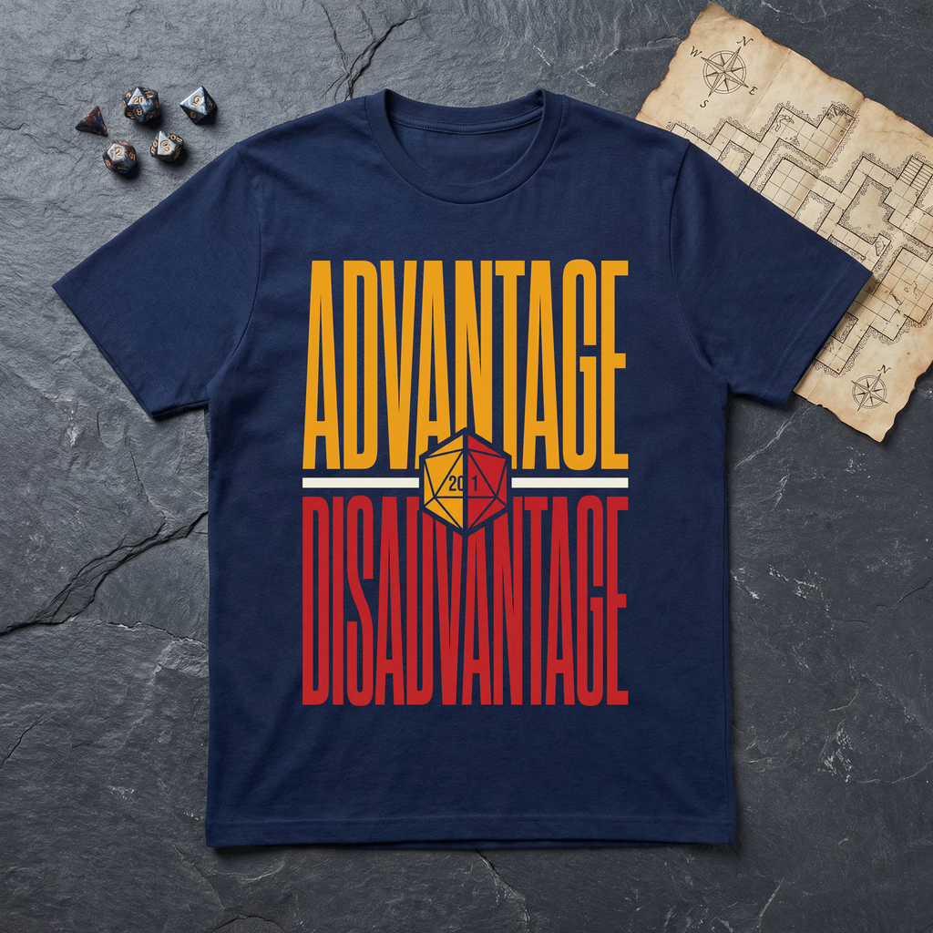 Advantage / Disadvantage T-Shirt — Navy
