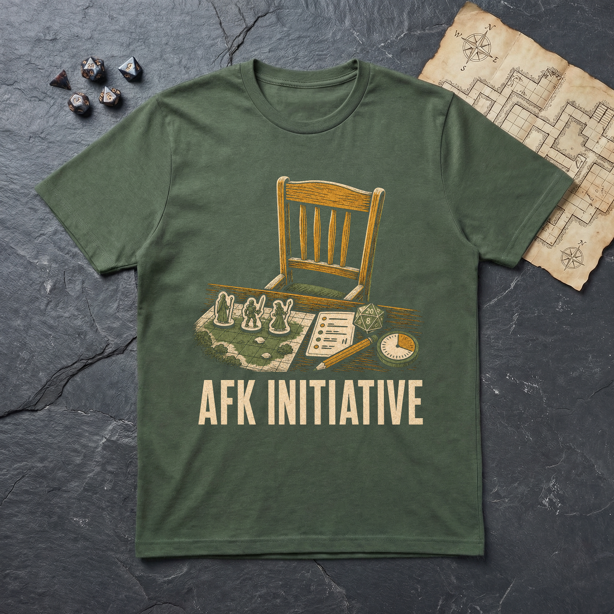 Afk Initiative T-Shirt — Military Green