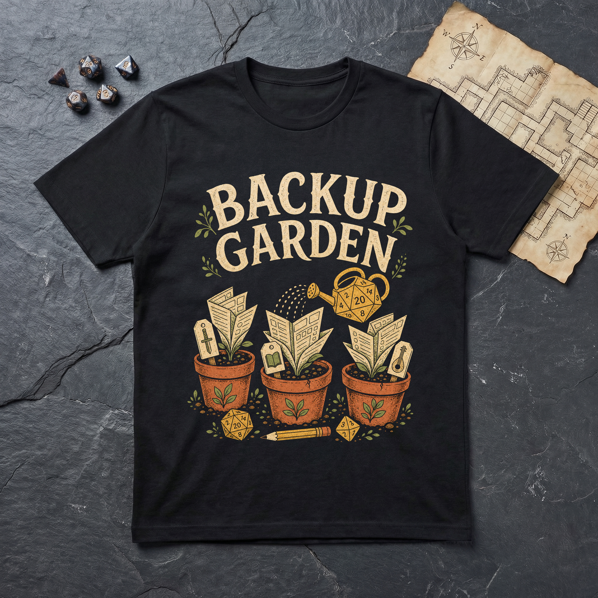 Backup Garden T-Shirt — Black