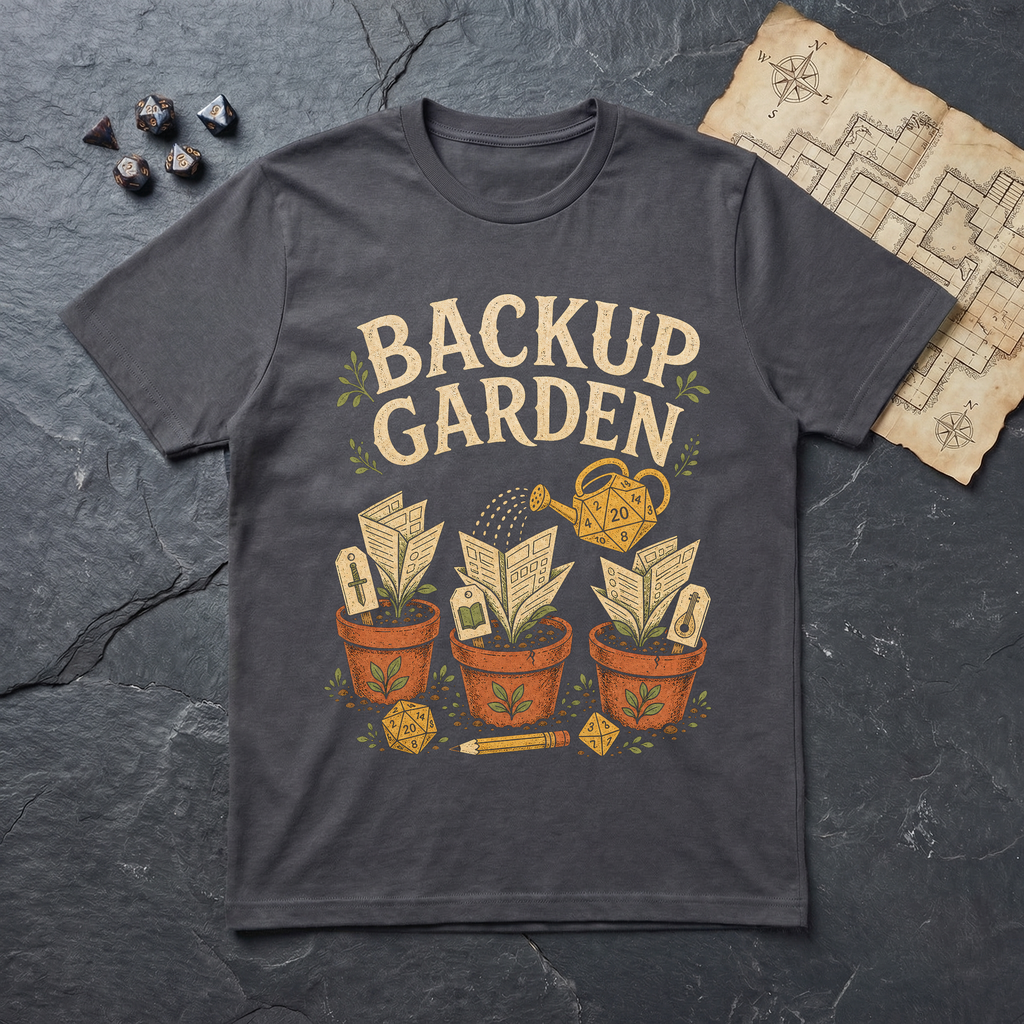 Backup Garden T-Shirt — Charcoal