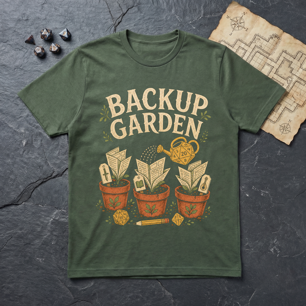 Backup Garden T-Shirt — Military Green