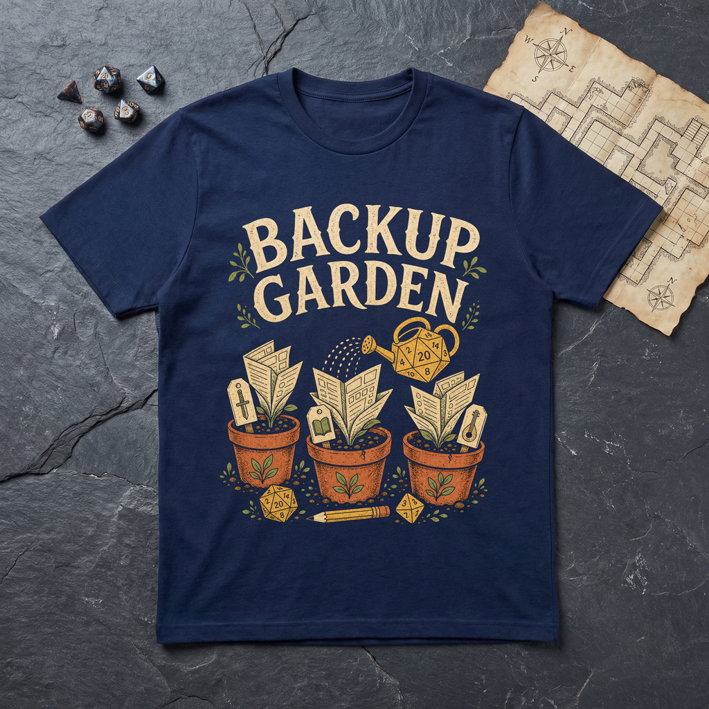 Backup Garden T-Shirt — Navy