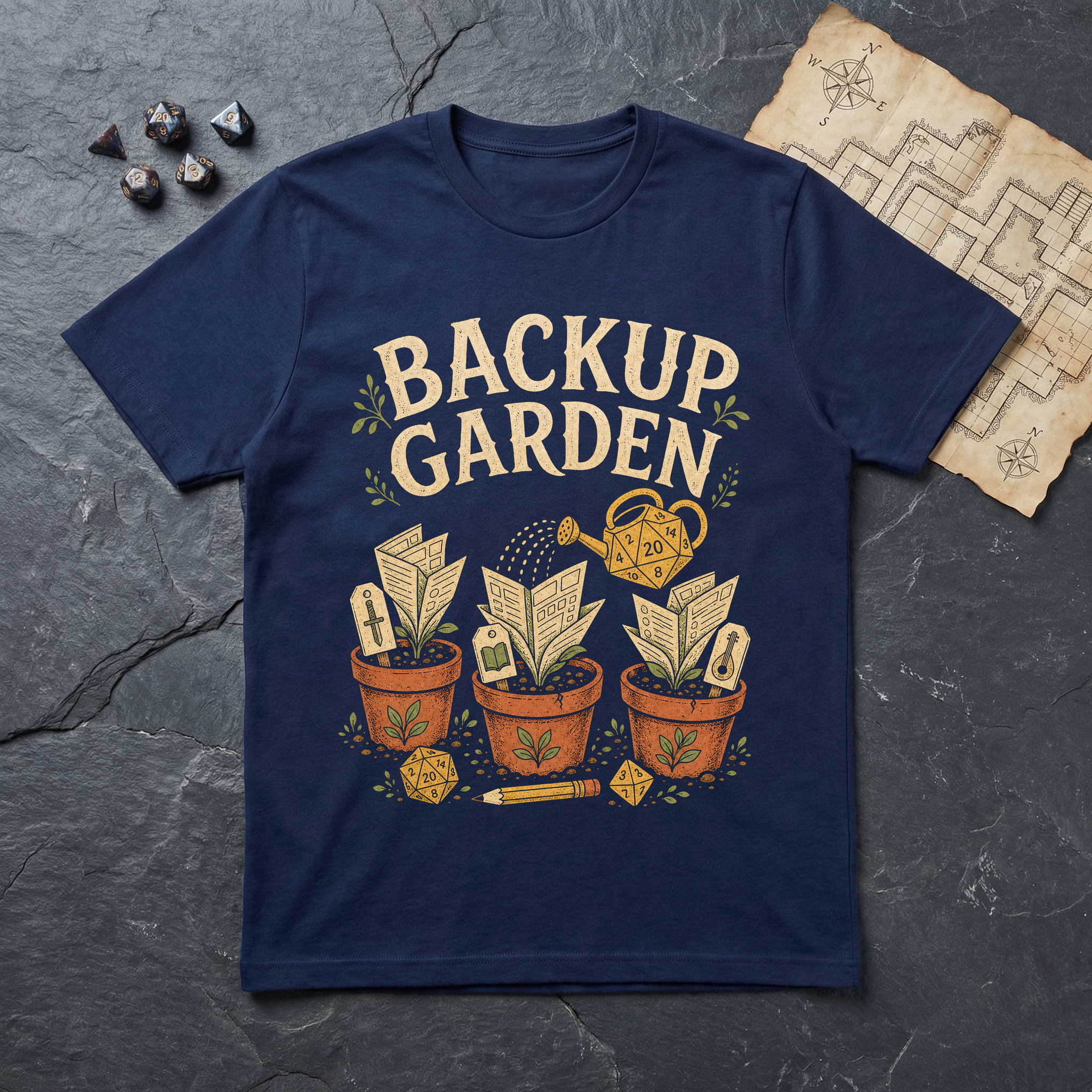 Backup Garden T-Shirt — Navy