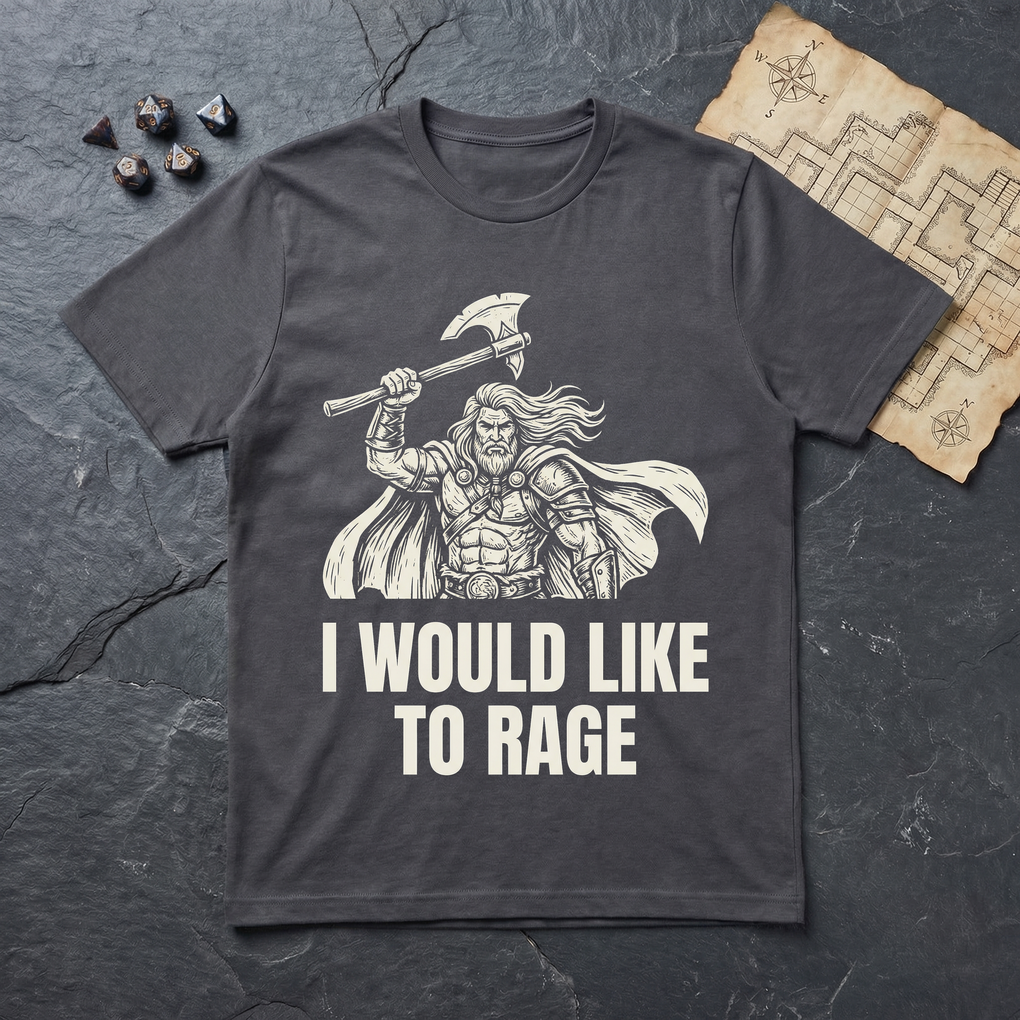 Barbarian Rage T-Shirt — Charcoal