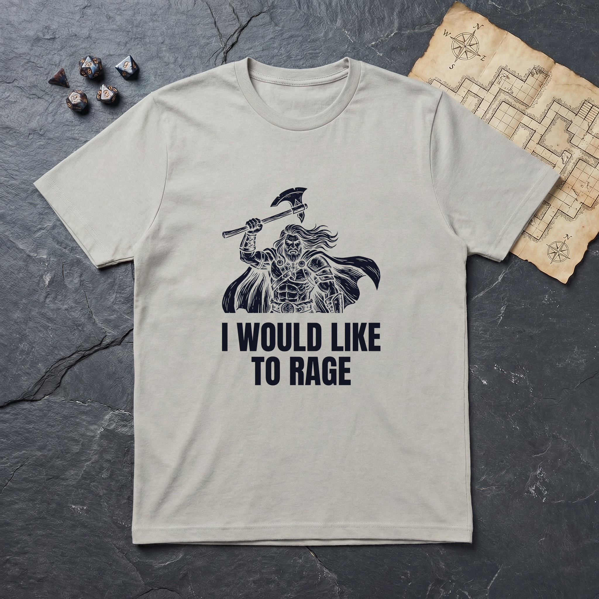 Barbarian Rage T-Shirt — Ice Grey