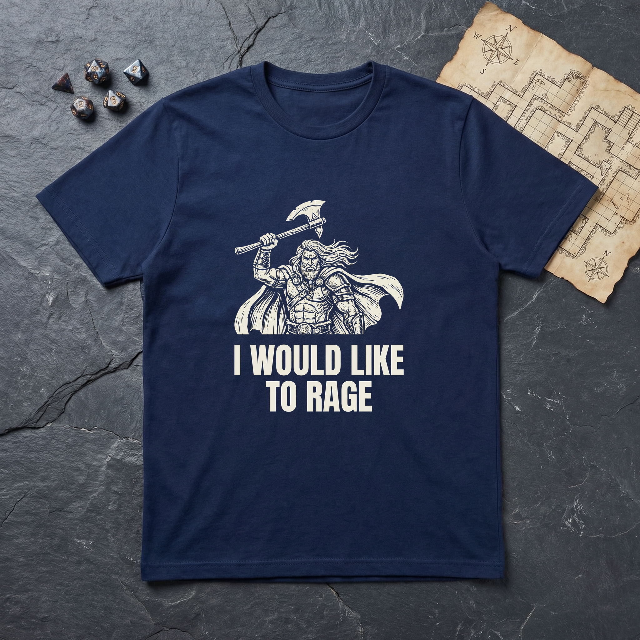 Barbarian Rage T-Shirt — Navy