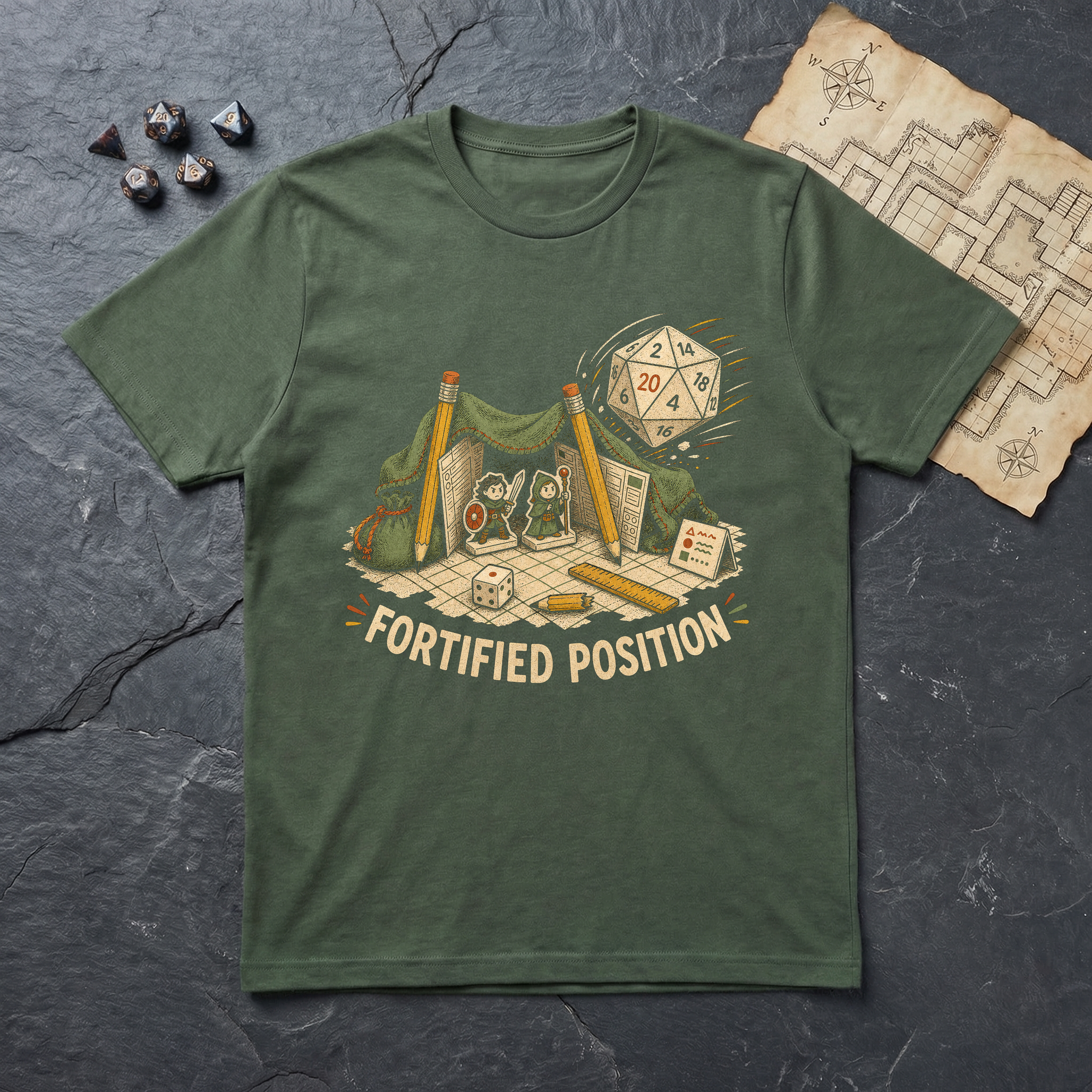 Blanket Fortified T-Shirt — Military Green