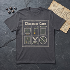 Character Care Label T-Shirt — Charcoal