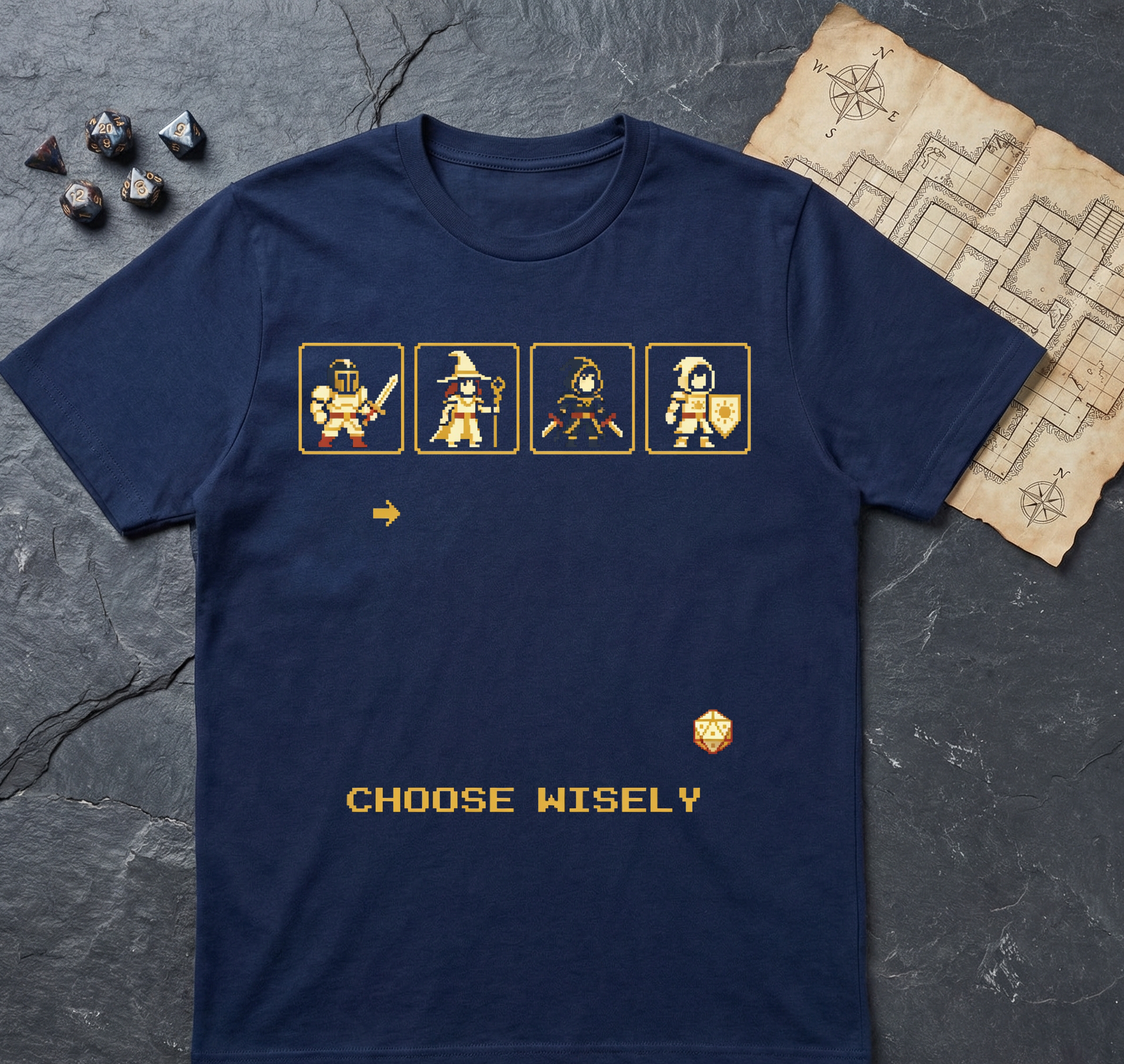 Character Select T-Shirt — Navy