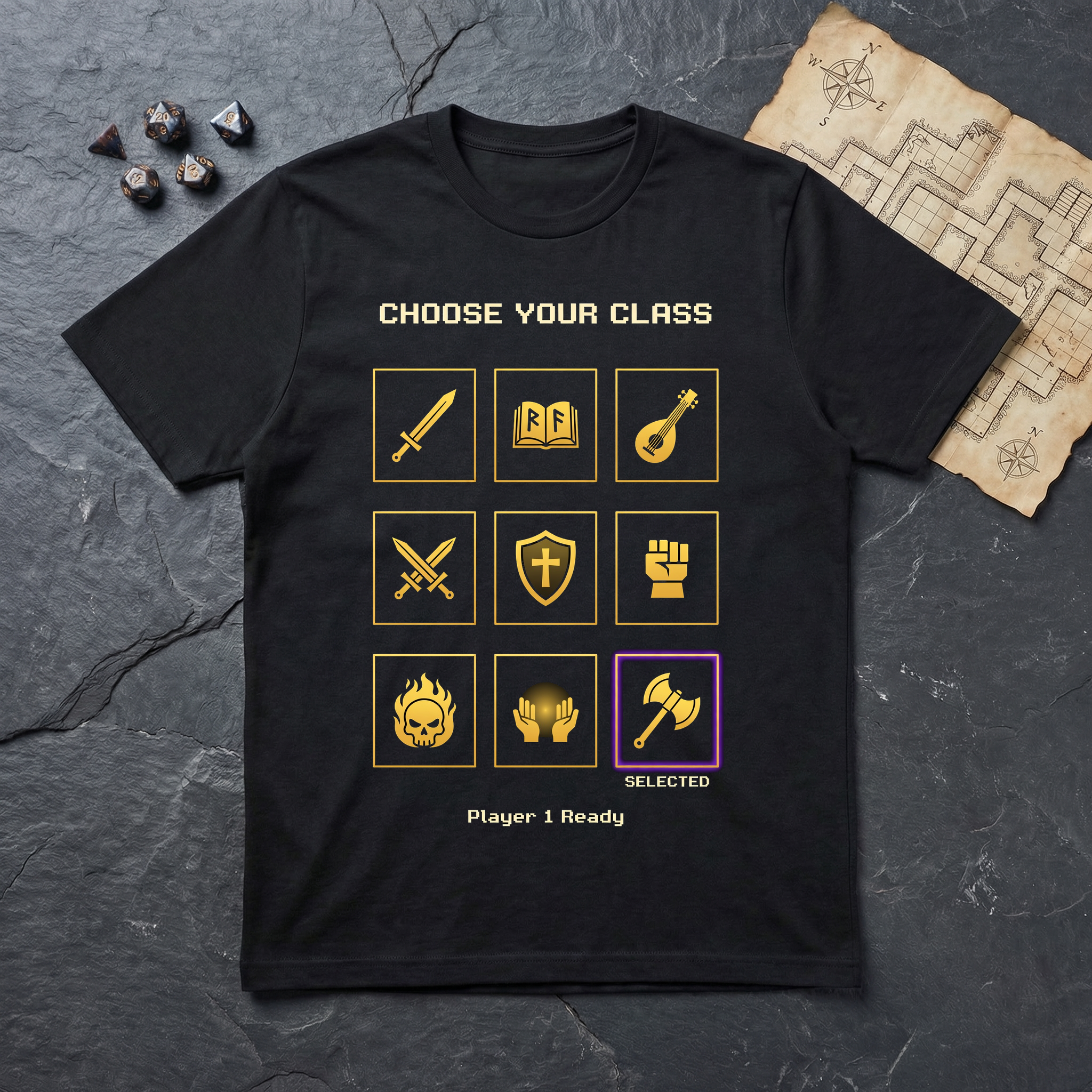 Class Select Screen T-Shirt — Black