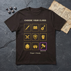 Class Select Screen T-Shirt — Dark Chocolate