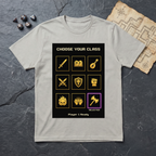 Class Select Screen T-Shirt — Ice Grey