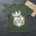 Crowned D20 T-Shirt — Military Green