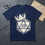 Crowned D20 T-Shirt — Navy