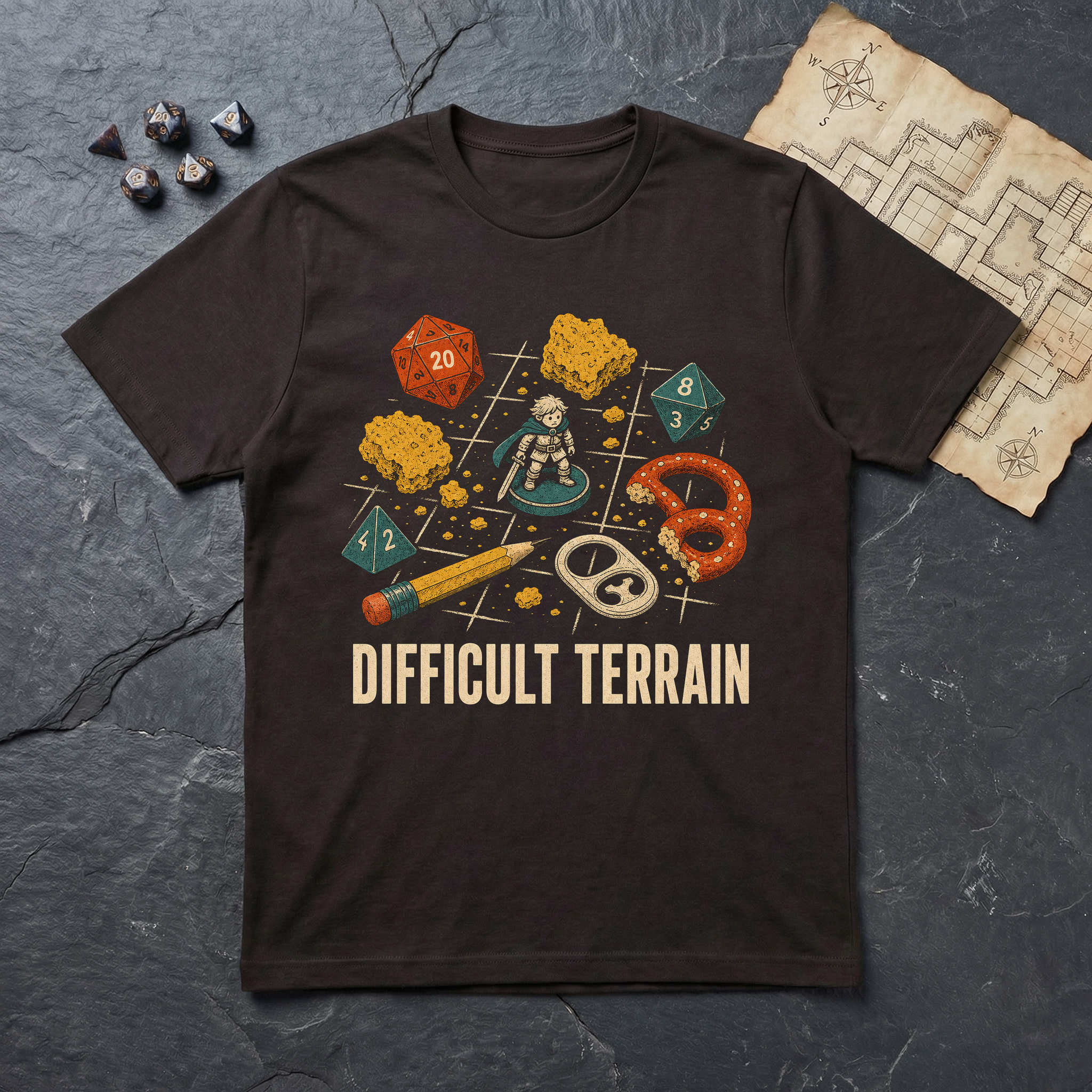 Difficult Terrain T-Shirt — Dark Chocolate