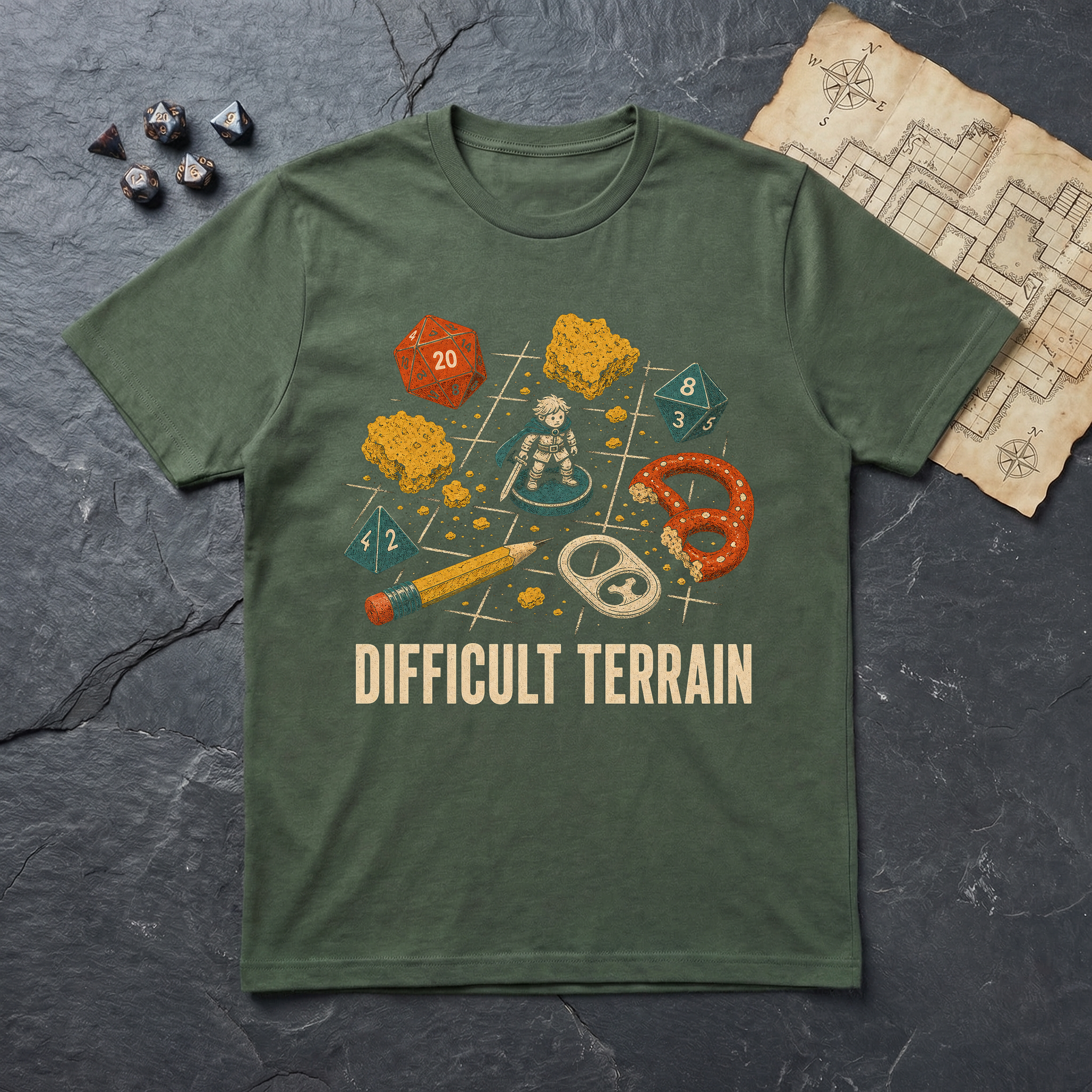 Difficult Terrain T-Shirt — Military Green