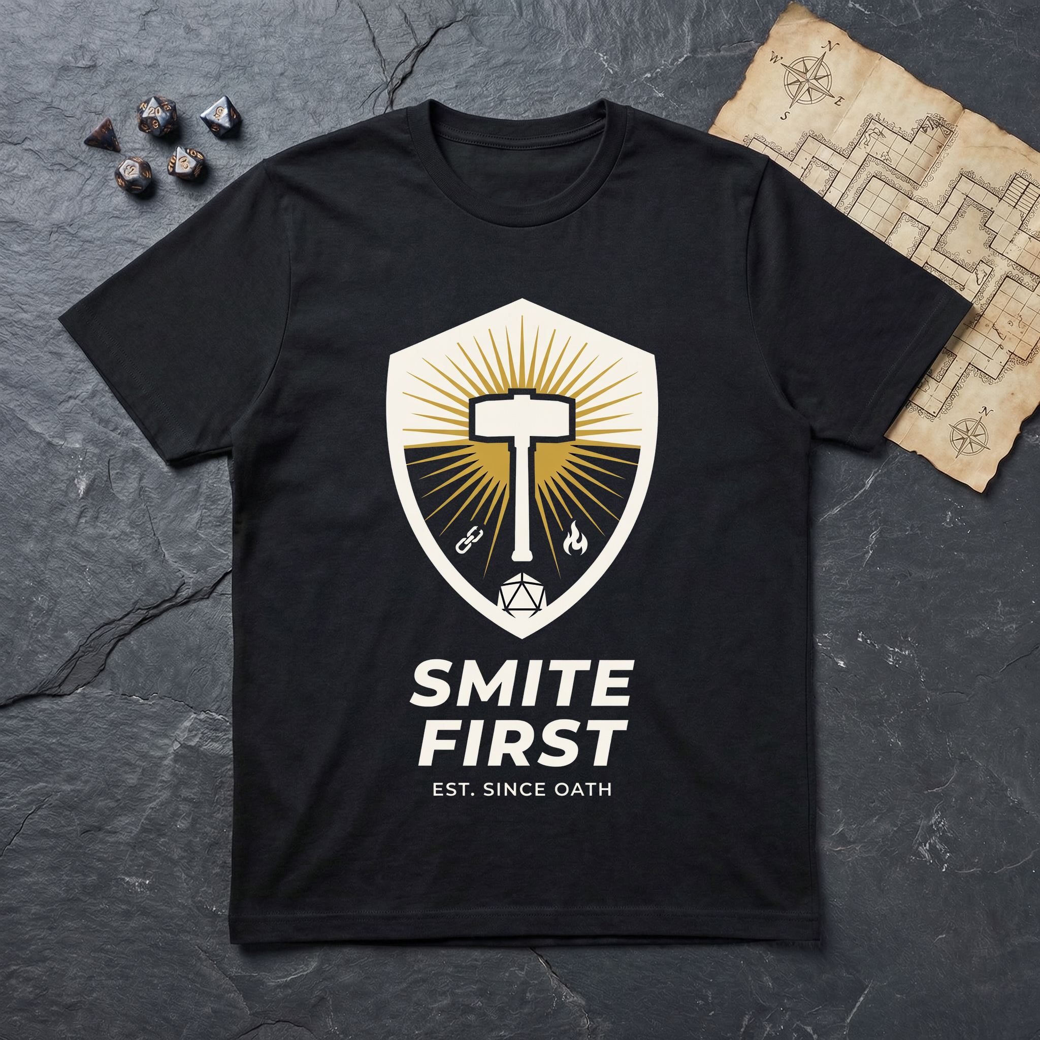 Smite First T-Shirt — Black