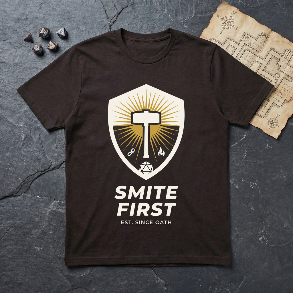Smite First T-Shirt — Dark Chocolate