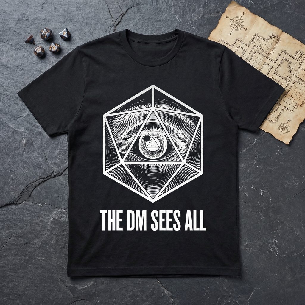 The DM Sees All T-Shirt — Black