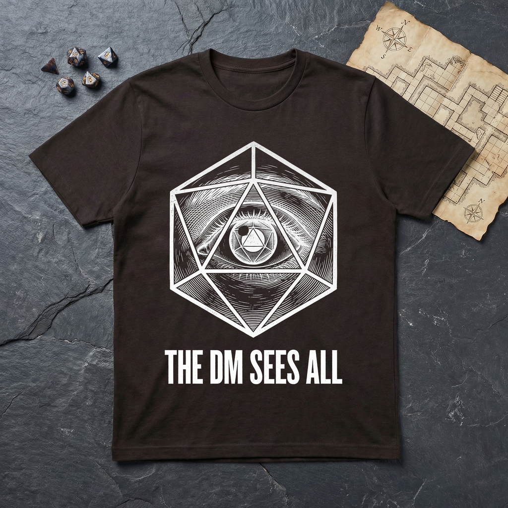 The DM Sees All T-Shirt — Dark Chocolate