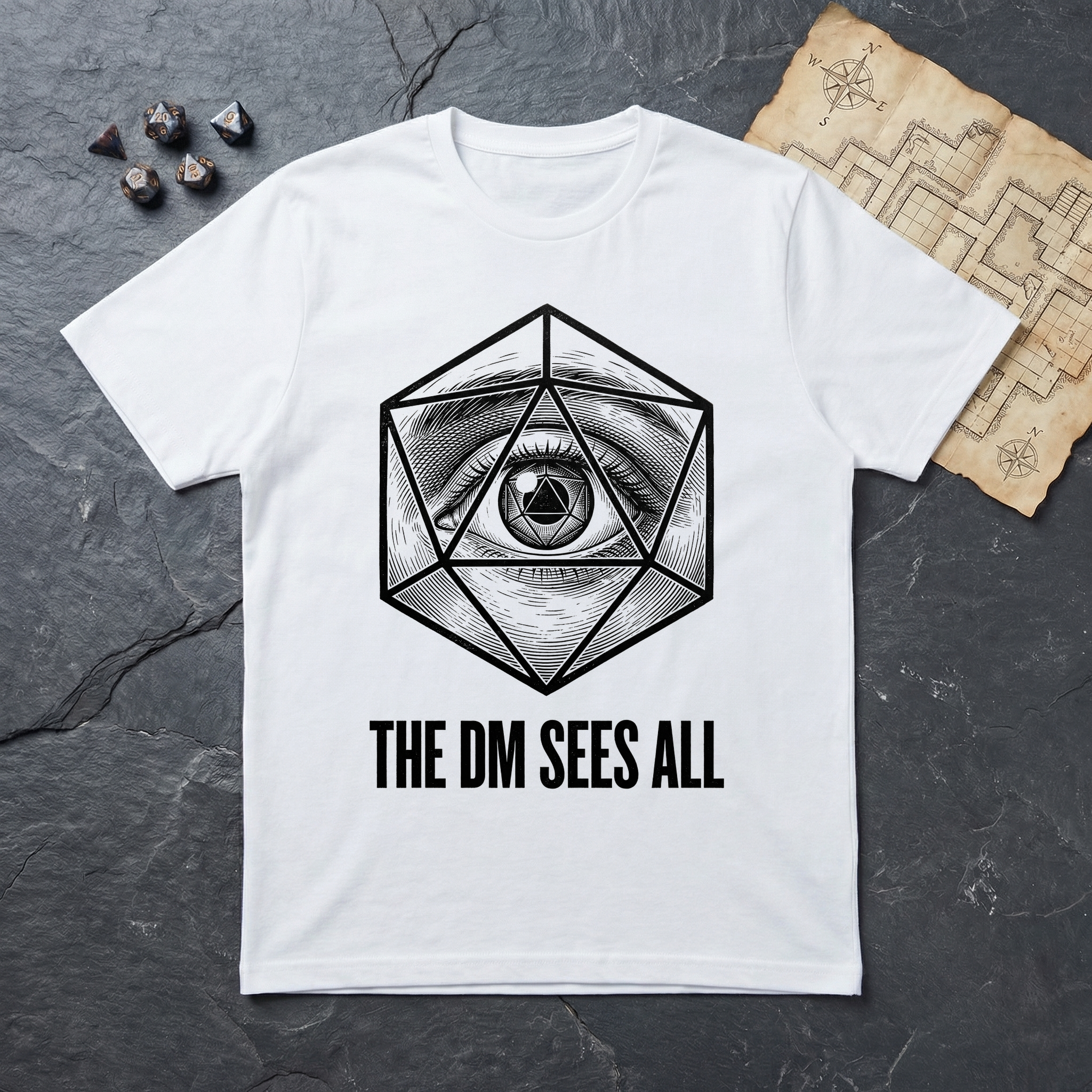 The DM Sees All T-Shirt — White