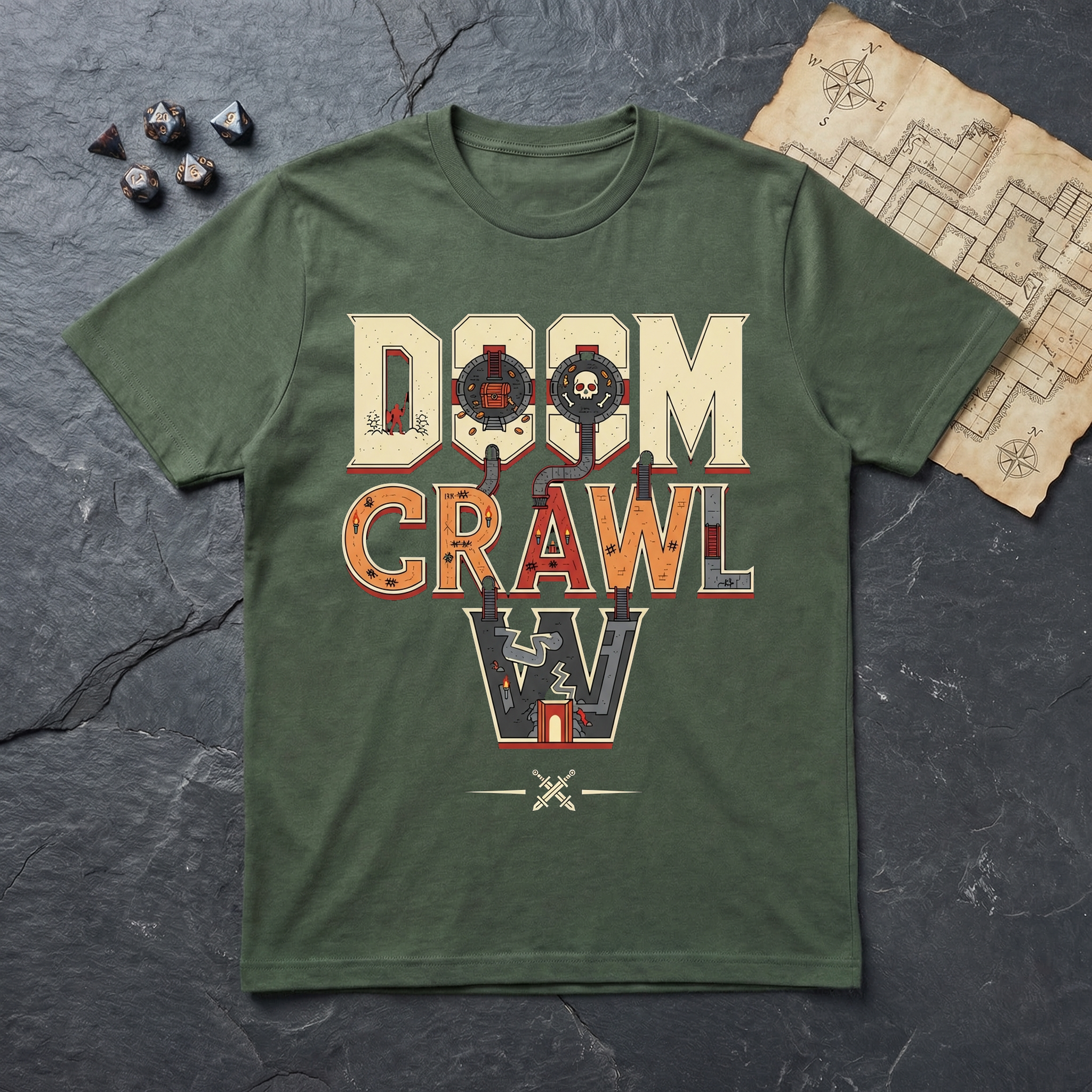 Doom Crawl T-Shirt — Military Green