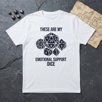 Emotional Support Dice T-Shirt — White