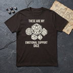 Emotional Support Dice T-Shirt — Dark Chocolate