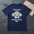 Emotional Support Dice T-Shirt — Navy