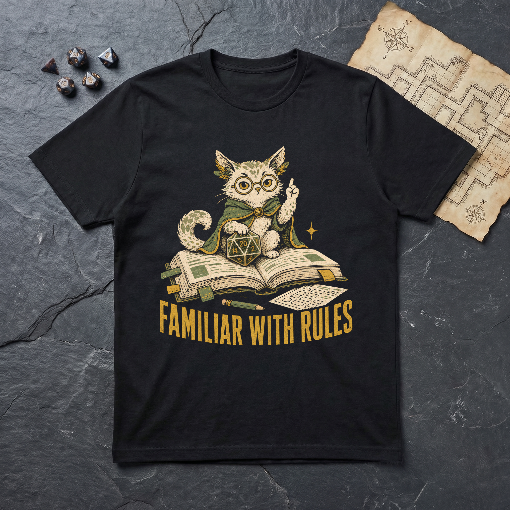 Familiar With Rules T-Shirt — Black