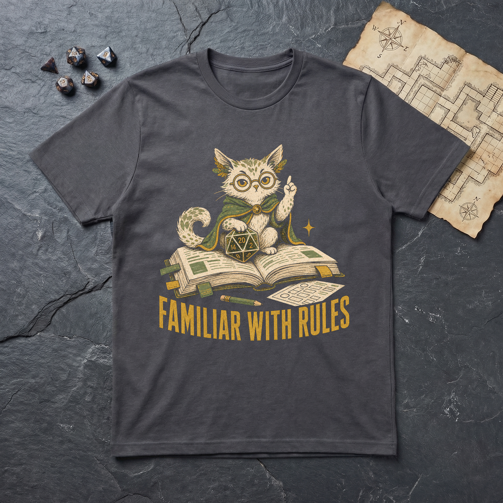 Familiar With Rules T-Shirt — Charcoal