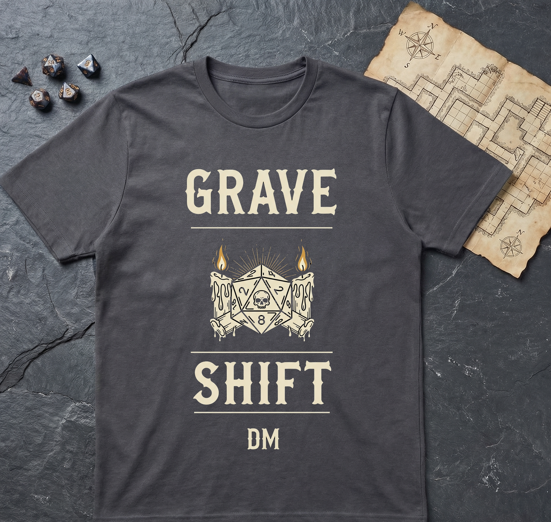 Grave Shift T-Shirt — Charcoal