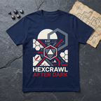 Hexcrawl After Dark T-Shirt — Navy