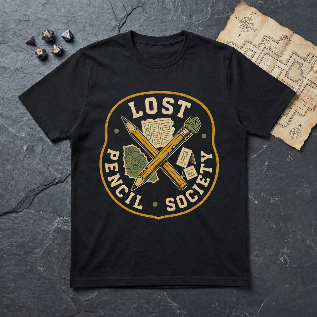 Lost Pencil Society T-Shirt — Black