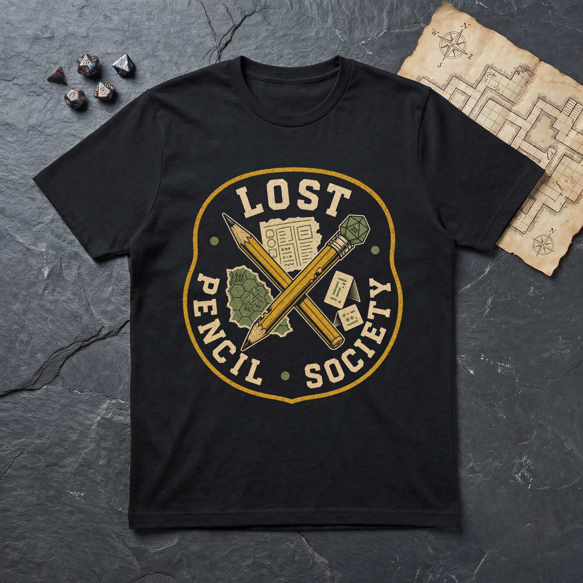 Lost Pencil Society T-Shirt — Black