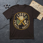 Lost Pencil Society T-Shirt — Dark Chocolate