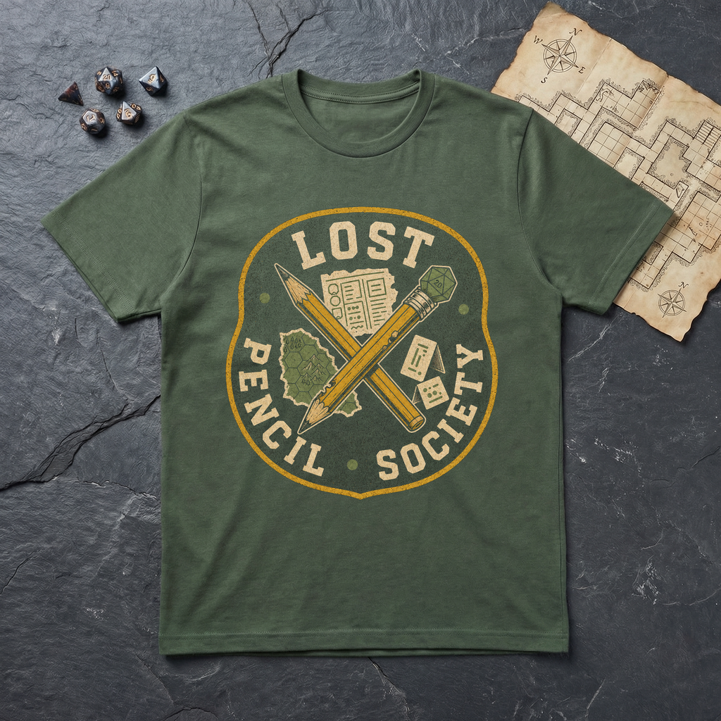 Lost Pencil Society T-Shirt — Military Green