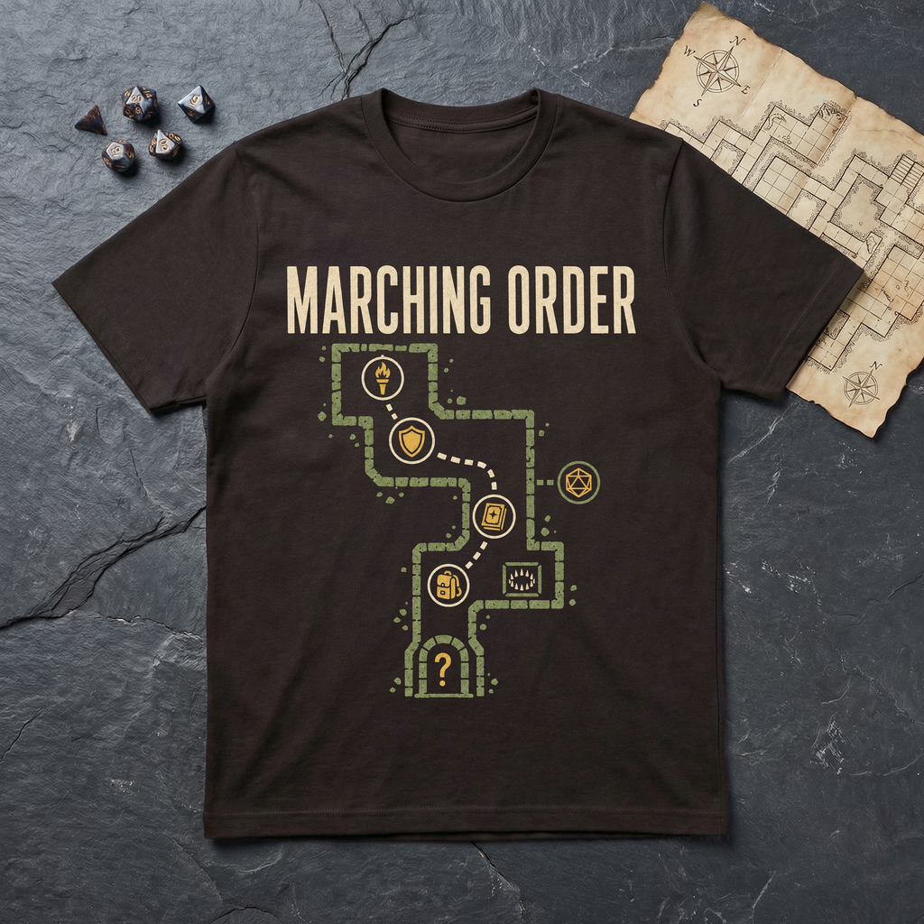 Marching Order T-Shirt — Dark Chocolate