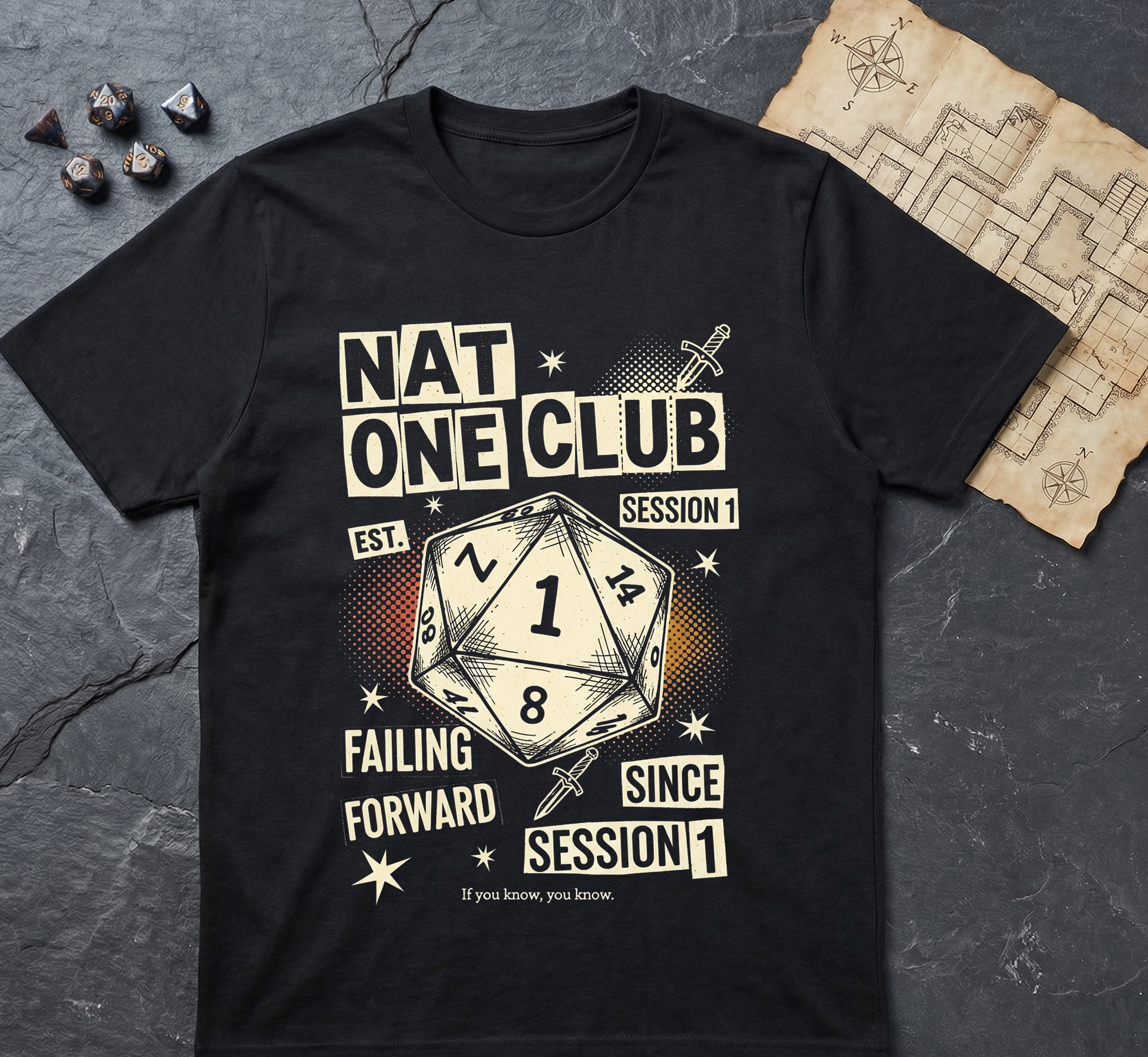 Nat One Club T-Shirt — Black
