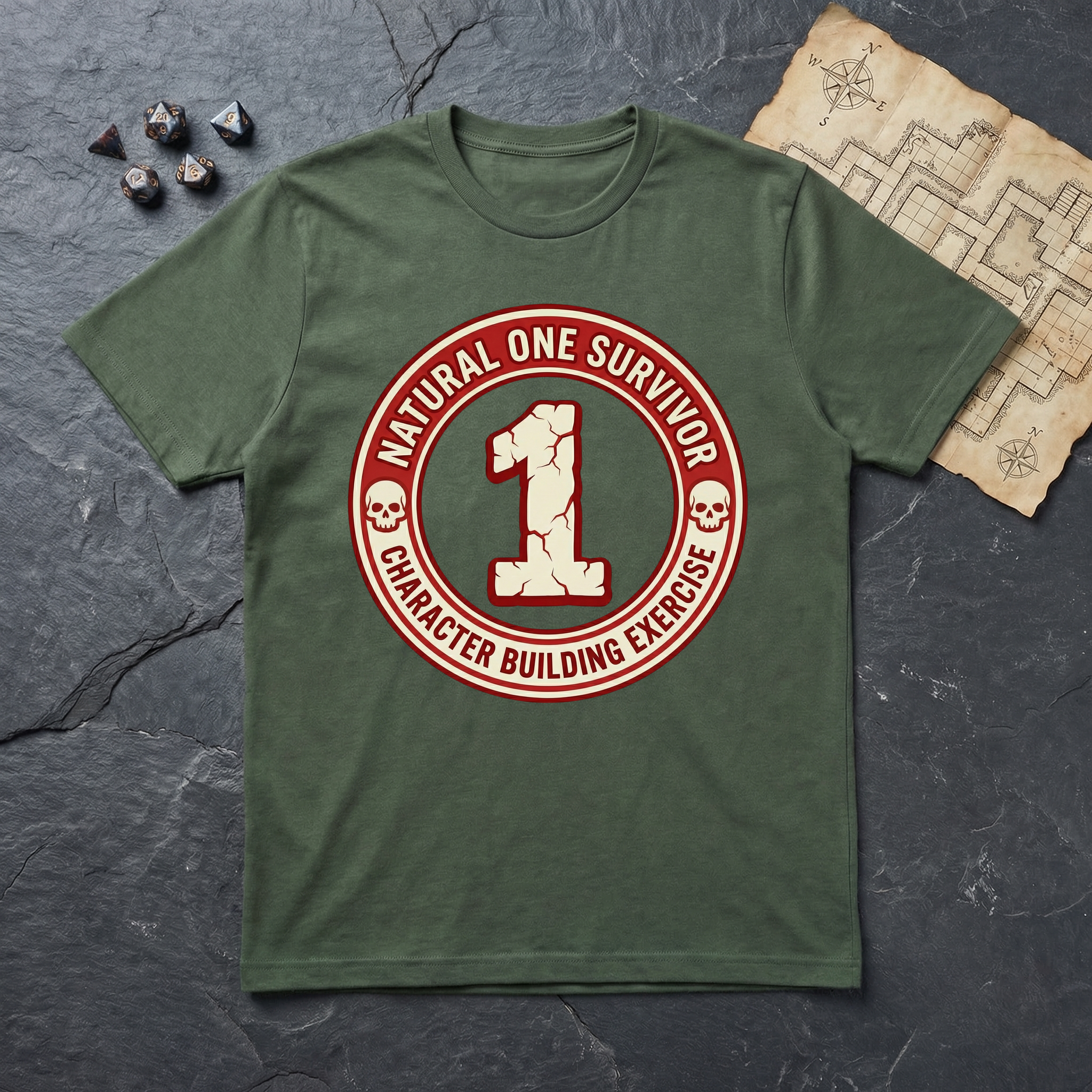 Natural One Survivor T-Shirt — Military Green