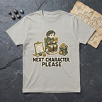 Next Character Please T-Shirt — Ice Grey