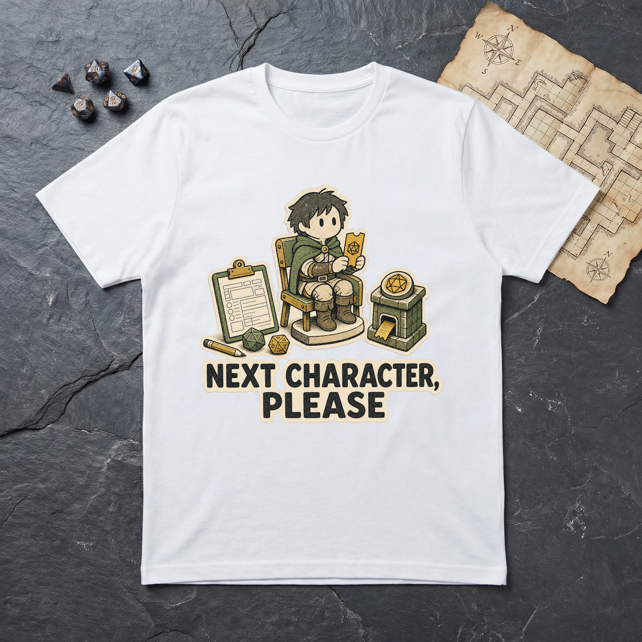 Next Character Please T-Shirt — White